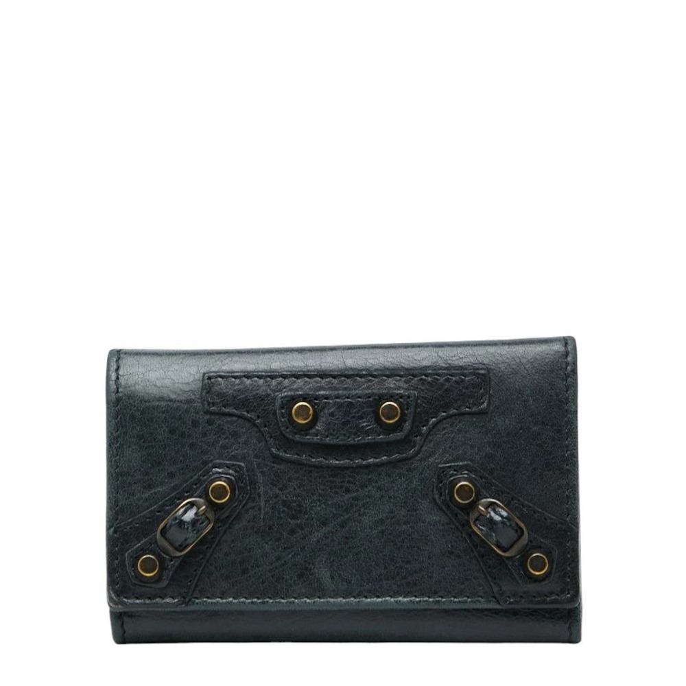 Balenciaga case black leather